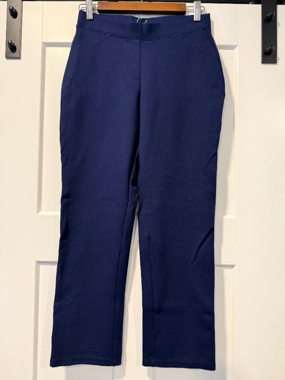 NWOT Susan Graver Navy Blue Pull-On Heavyweight Knit Ankle-Length Pants